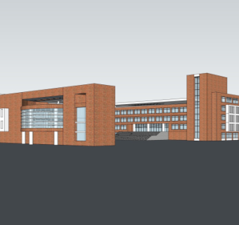 现代教学楼su模型