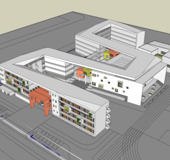 现代幼儿园su模型