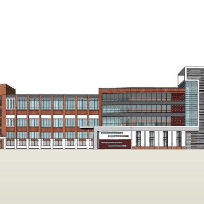 现代教学楼su模型