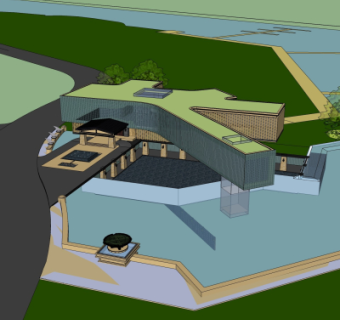 现代商业会所su模型