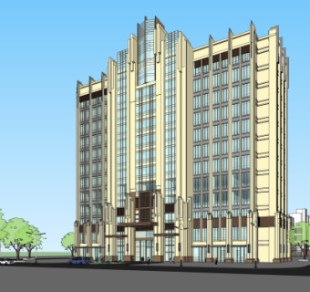 新古典酒店su模型