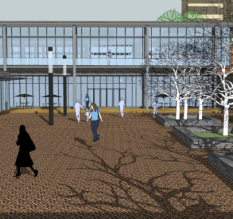 现代建筑外观su模型