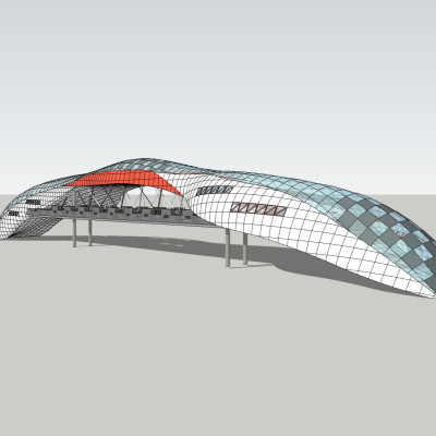 现代天桥su模型