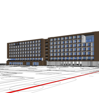 现代办公楼su模型