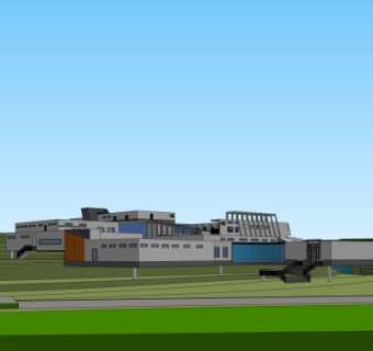 现代山地酒店su模型