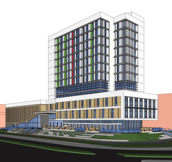 现代办公楼su模型