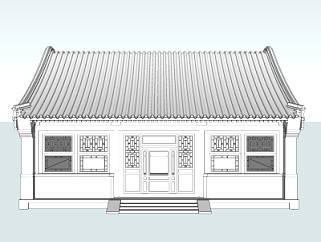 中式房屋建筑su模型