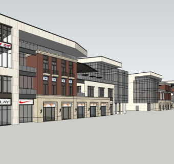 欧式沿街商业建筑su模型