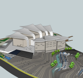 现代商业会所su模型