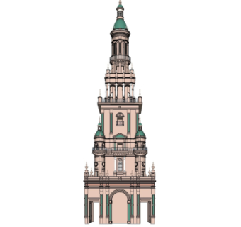 欧式建筑外观su模型