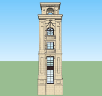 欧式建筑外观su模型