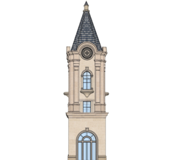 欧式塔楼免费su模型