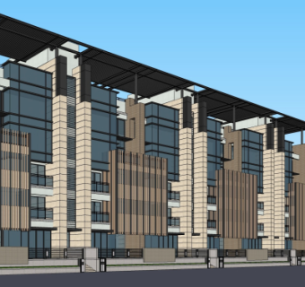 新古典办公楼su模型