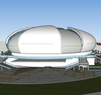 现代体育馆su模型