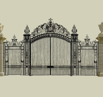 欧式铁艺大门su模型