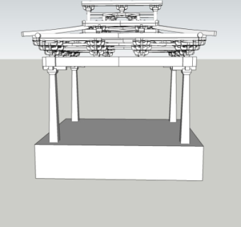 现代戏台su模型