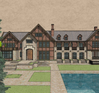 现代木屋会所外观su模型