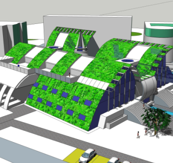 现代体育馆su模型