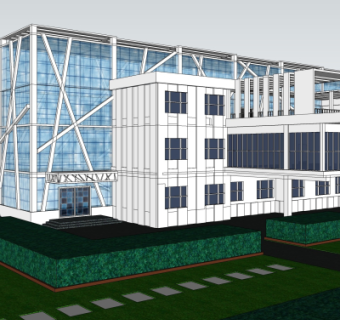 现代办公楼su模型