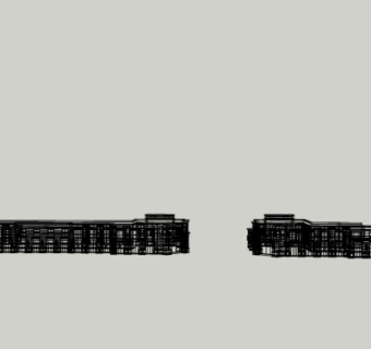 现代商业街商铺su模型