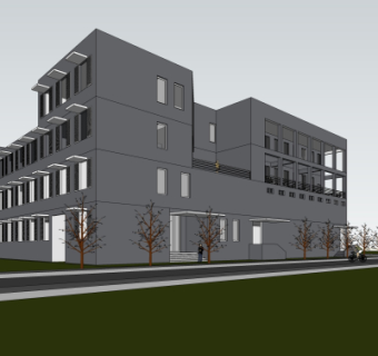 现代办公楼su模型