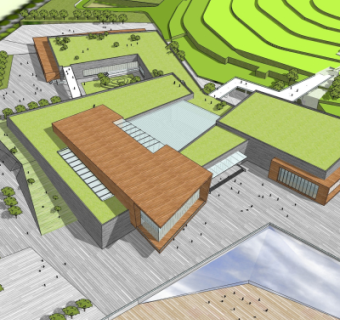 现代办公楼su模型