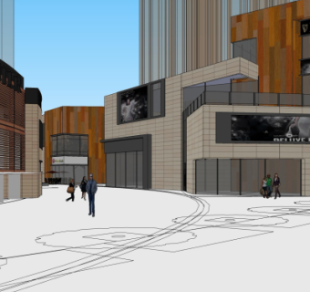 现代商业街su模型