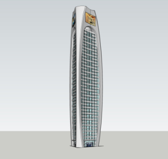 现代超高层写字楼su模型