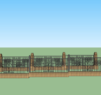 欧式铁艺护栏su模型