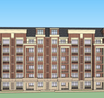 欧式高层住宅su模型