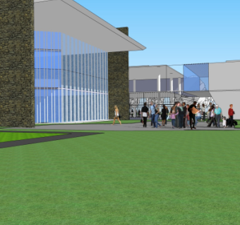 现代商业街su模型