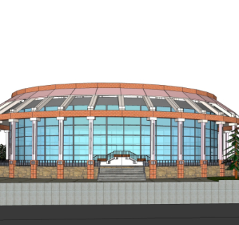 现代体育馆su模型