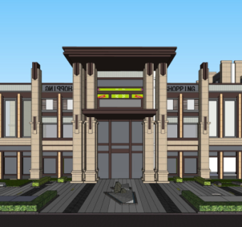 新古典售楼处su模型