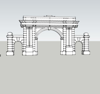 欧式园林大门免费su模型