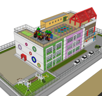 现代幼儿园su模型