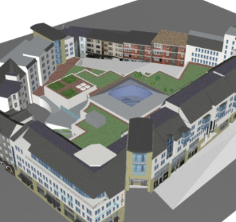 欧式学校鸟瞰规划su模型