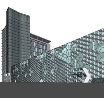 现代办公楼su模型