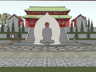 <em>中式寺庙</em>su模型
