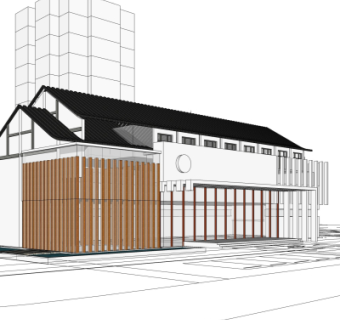 新中式会所su模型