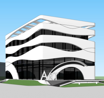 现代办公楼su模型