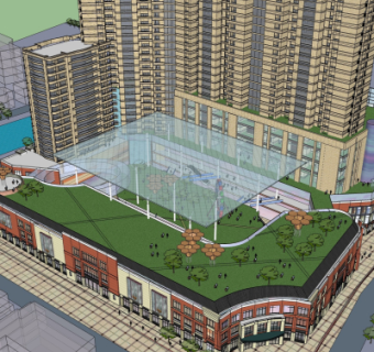 欧式商业街su模型