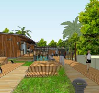 现代休闲会所su模型