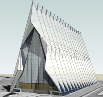 现代办公楼su模型