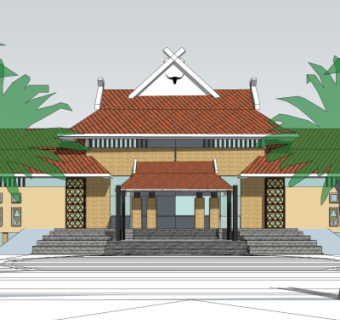 东南亚会所su模型