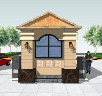 欧式门卫室su模型