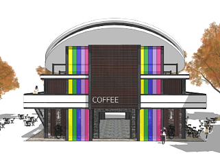 <em>现代咖啡店</em>su模型