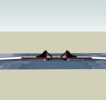 现代木桥免费su模型