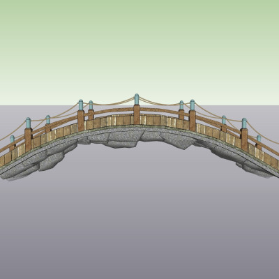 现代石拱桥su模型