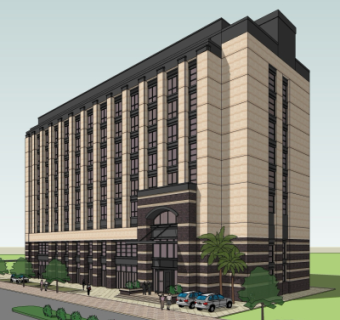 现代酒店su模型