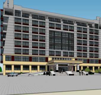 现代酒店su模型